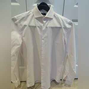 Hugo Boss Light Pink Micro-Pattern Dress Shirt